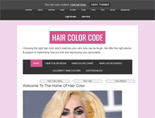 Tablet Screenshot of haircolorcode.com